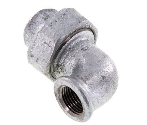 90-Grad-Verschraubung Rp1/2'' Innengewinde Gusseisen Konische Dichtung 25bar (351.25psi)