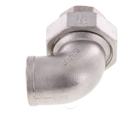 90deg Union Connector Rp3/4'' Female Stainless Steel Conical Seal 16bar (224.8psi)