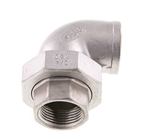 90-Grad-Verschraubung Rp3/4'' Innengewinde Edelstahl konische Dichtung 16bar (224.8psi)