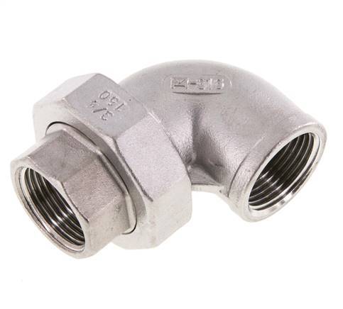 90-Grad-Verschraubung Rp3/4'' Innengewinde Edelstahl konische Dichtung 16bar (224.8psi)