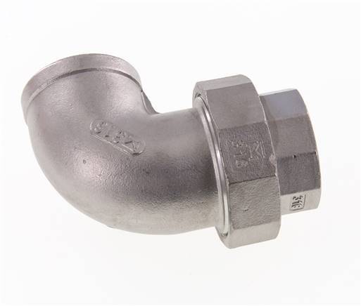 90deg Union Connector Rp1 1/4'' Female Stainless Steel Conical Seal 16bar (224.8psi)