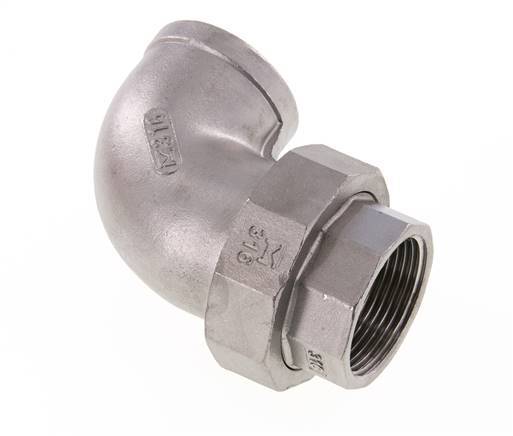 90deg Union Connector Rp1 1/4'' Female Stainless Steel Conical Seal 16bar (224.8psi)