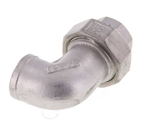 90-Grad-Verschraubung Rp1/2'' Innengewinde Edelstahl konische Dichtung 16bar (224.8psi)