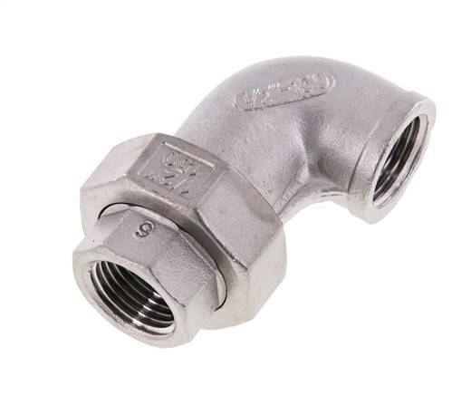 90-Grad-Verschraubung Rp1/2'' Innengewinde Edelstahl konische Dichtung 16bar (224.8psi)