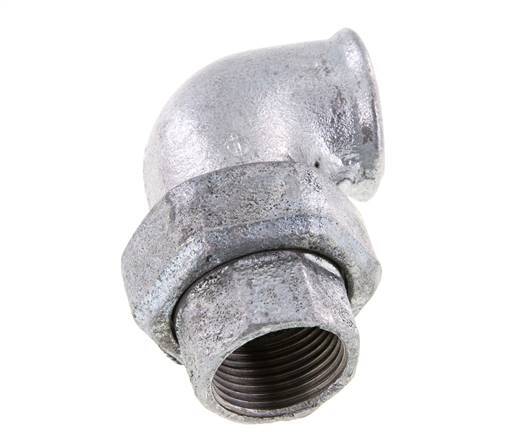 90deg Union Connector Rp1'' Female Cast Iron Conical Seal 25bar (351.25psi)