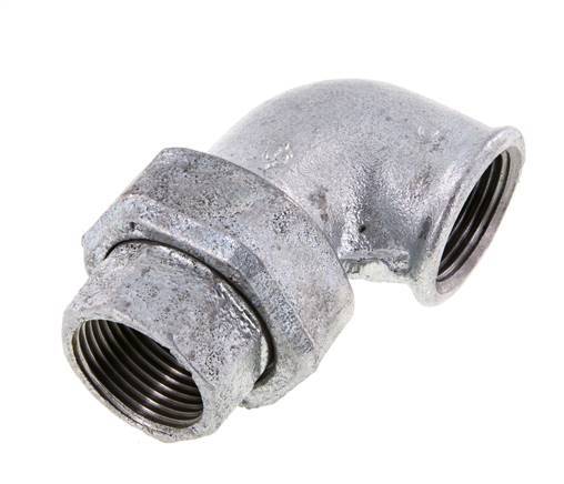90deg Union Connector Rp1'' Female Cast Iron Conical Seal 25bar (351.25psi)