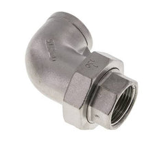 90Grad abgewinkelter Verschraubungsanschluss Rp1'' Weiblich Edelstahl Flachdichtung PTFE 16bar (224.8psi)
