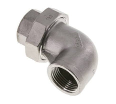90Grad abgewinkelter Verschraubungsanschluss Rp1'' Weiblich Edelstahl Flachdichtung PTFE 16bar (224.8psi)