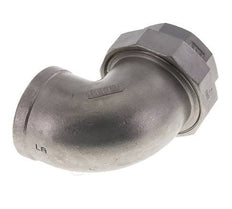 90Grad abgewinkelter Verschraubungsanschluss Rp2'' Weiblich Edelstahl Flachdichtung PTFE 16bar (224.8psi)