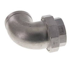 90deg Angled Union Connector Rp2'' Female Stainless Steel Flat Seal PTFE 16bar (224.8psi)