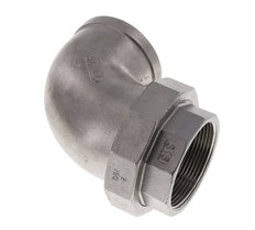 90Grad abgewinkelter Verschraubungsanschluss Rp2'' Weiblich Edelstahl Flachdichtung PTFE 16bar (224.8psi)