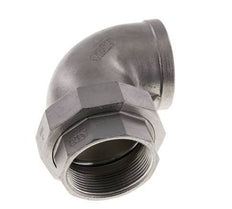 90Grad abgewinkelter Verschraubungsanschluss Rp2'' Weiblich Edelstahl Flachdichtung PTFE 16bar (224.8psi)