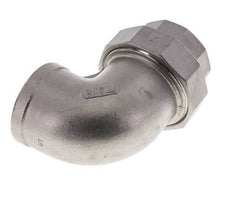 90 Grad abgewinkelter Verschraubungsanschluss Rp1 1/2'' Innengewinde Edelstahl Flachdichtung PTFE 16bar (224.8psi)