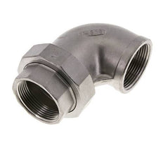 90 Grad abgewinkelter Verschraubungsanschluss Rp1 1/2'' Innengewinde Edelstahl Flachdichtung PTFE 16bar (224.8psi)
