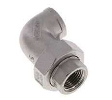 90Grad abgewinkelter Verschraubungsanschluss Rp1/2'' Weiblich Edelstahl Flachdichtung PTFE 16bar (224.8psi)