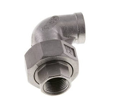 90Grad abgewinkelter Verschraubungsanschluss Rp3/8'' Innengewinde Edelstahl Flachdichtung PTFE 16bar (224.8psi)