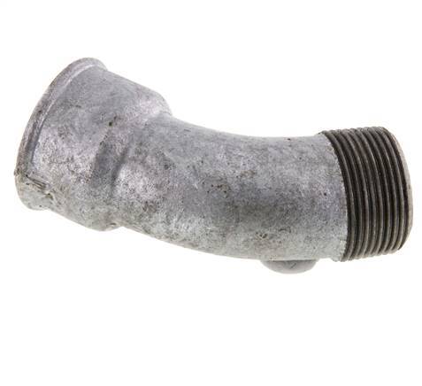 Winkelverschraubung 45° R1 1/4'' Außengewinde x Rp1 1/4'' Innengewinde Gusseisen 25bar (351.25psi)