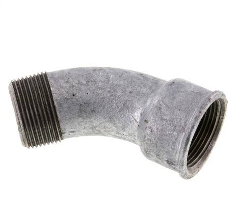 Winkelverschraubung 45° R1 1/4'' Außengewinde x Rp1 1/4'' Innengewinde Gusseisen 25bar (351.25psi)