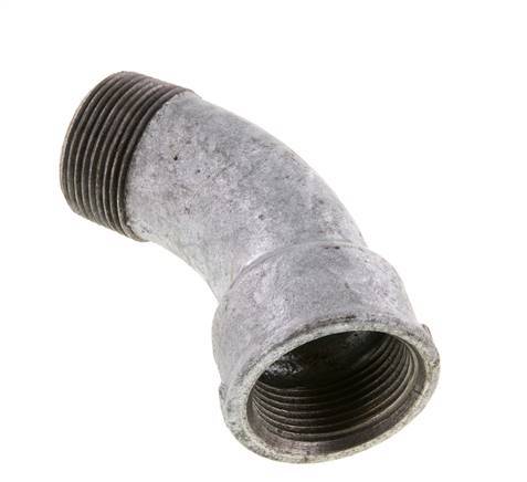Winkelverschraubung 45° R1 1/4'' Außengewinde x Rp1 1/4'' Innengewinde Gusseisen 25bar (351.25psi)
