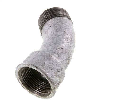 Winkelverschraubung 45° R1 1/4'' Außengewinde x Rp1 1/4'' Innengewinde Gusseisen 25bar (351.25psi)