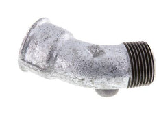 Winkelverschraubung 45° R1'' Außengewinde x Rp1'' Innengewinde Gusseisen 25bar (351.25psi)