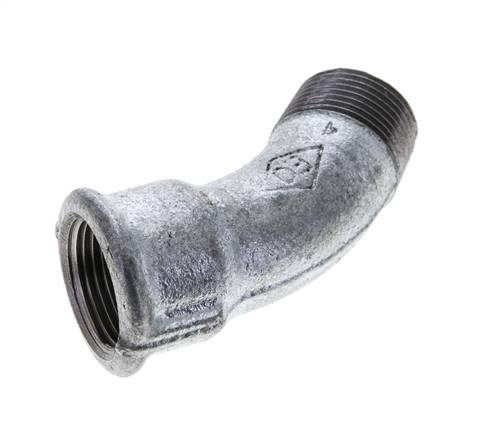 Elbow Fitting 45deg R3/4'' Male x Rp3/4'' Female Cast Iron 25bar (351.25psi) [2 Pieces]