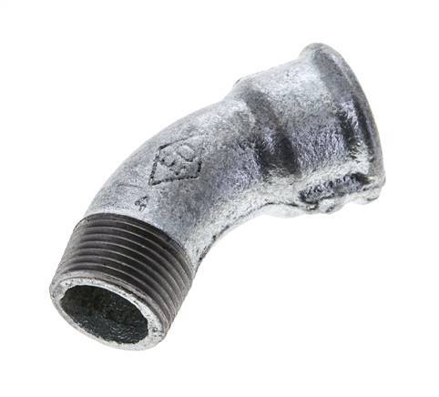 Elbow Fitting 45deg R3/4'' Male x Rp3/4'' Female Cast Iron 25bar (351.25psi) [2 Pieces]