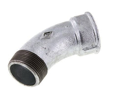 Winkelverschraubung 45° R1 1/2'' Außengewinde x Rp1 1/2'' Innengewinde Gusseisen 25bar (351.25psi)