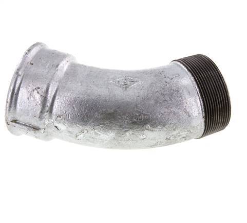 Elbow Fitting 45deg R2 1/2'' Male x Rp2 1/2'' Female Cast Iron 25bar (351.25psi)