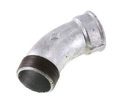 Winkelverschraubung 45° R2 1/2'' Außengewinde x Rp2 1/2'' Innengewinde Gusseisen 25bar (351.25psi)