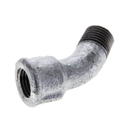 Elbow Fitting 45deg R1/4'' Male x Rp1/4'' Female Cast Iron 25bar (351.25psi) [2 Pieces]