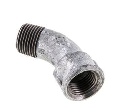Elbow Fitting 45deg R1/2'' Male x Rp1/2'' Female Cast Iron 25bar (351.25psi) [2 Pieces]