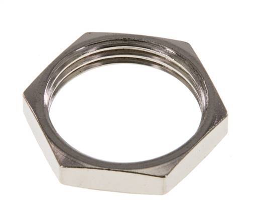 Lock Nut M20 Nickel-plated Brass [2 Pieces]
