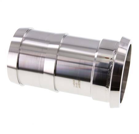Sanitärarmatur (Molkerei) 100 mm Konus x 80 mm Schlauchpfeiler Edelstahl