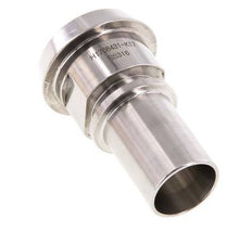 DIN 11851 Sanitärarmatur (Molkerei) 44mm Konus x 1 Zoll (25 mm) Schlauchsäule Edelstahl Sicherheitsmanschette