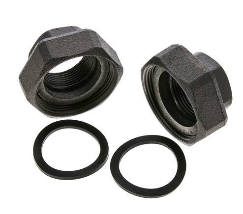 Pumpenfitting Rp1 1/4'' x G 2 Zoll Gusseisen Flachdichtung NBR 20bar (281.0psi)