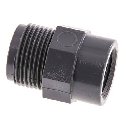 Reduzierring Rp1/2'' Innengewinde x G3/4'' Außengewinde PVC-U 16bar (224.8psi) EN 1452-3 [5 Stück]