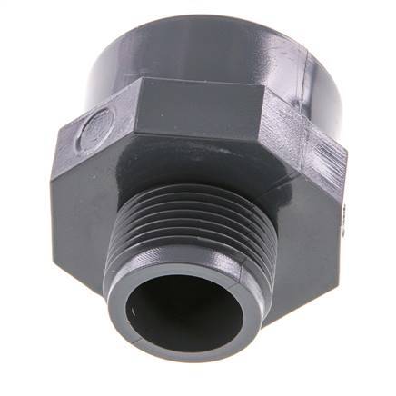 Reducing Adapter G3/4'' Male x Rp1'' Female PVC-U 16bar (224.8psi) EN 1452-3 [2 Pieces]