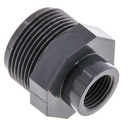 Reducing Ring Rp1/2'' Female x G1 1/4'' Male PVC-U 16bar (224.8psi) EN 1452-3 [2 Pieces]