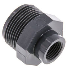 Reducing Ring Rp1/2'' Female x G1 1/4'' Male PVC-U 16bar (224.8psi) EN 1452-3 [2 Pieces]