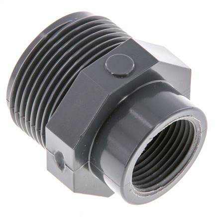 Reducing Ring Rp3/4'' Female x G1 1/4'' Male PVC-U 16bar (224.8psi) EN 1452-3 [2 Pieces]