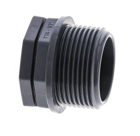 Reduzierring G1/2'' Innengewinde x G1 1/4'' Außengewinde Polypropylen (pp) 10bar (140,5psi) FDA 46mm Sechskant
