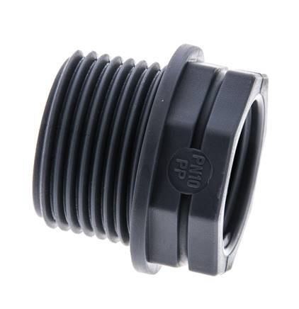 Reduzierring G3/4'' Innengewinde x G1'' Außengewinde Polypropylen (pp) 10bar (140,5psi) FDA 36mm Sechskant [2 Stück]