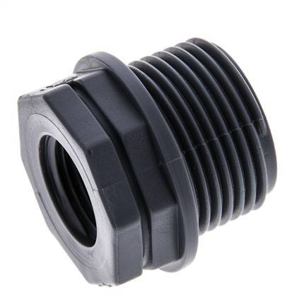 Reduzierring G1/2'' Innengewinde x G1'' Außengewinde Polypropylen (pp) 10bar (140,5psi) FDA 36mm Sechskant [2 Stück]