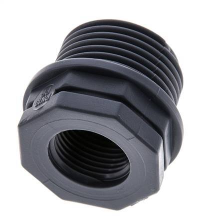Reduzierring G1/2'' Innengewinde x G1'' Außengewinde Polypropylen (pp) 10bar (140,5psi) FDA 36mm Sechskant [2 Stück]
