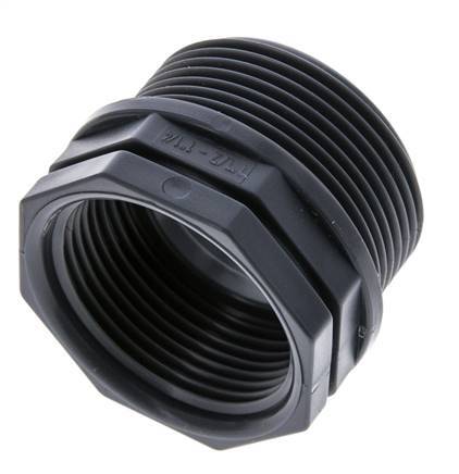 Reduzierring G1 1/4'' Innengewinde x G1 1/2'' Außengewinde Polypropylen (pp) 10bar (140,5psi) FDA 50mm Sechskant
