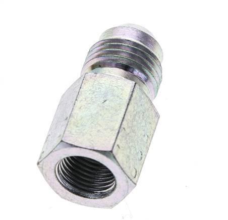 JIC Reduziernippel G1/8'' Innengewinde x UNF 1/2''-20 Außengewinde Stahl 275bar (3863.75psi)
