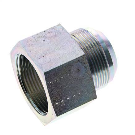 JIC Reducing Nipple G1 1/2'' Female x UN 1-7/8''-12 Male Steel 105bar (1475.25psi)