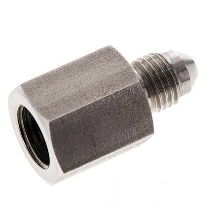 JIC Reducing Nipple G1/4'' Female x UNF 7/16''-20 Male Stainless Steel 310bar (4355.5psi)