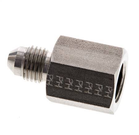 JIC Reduziernippel G1/4'' Innengewinde x UNF 7/16''-20 Außengewinde Edelstahl 310bar (4355.5psi)